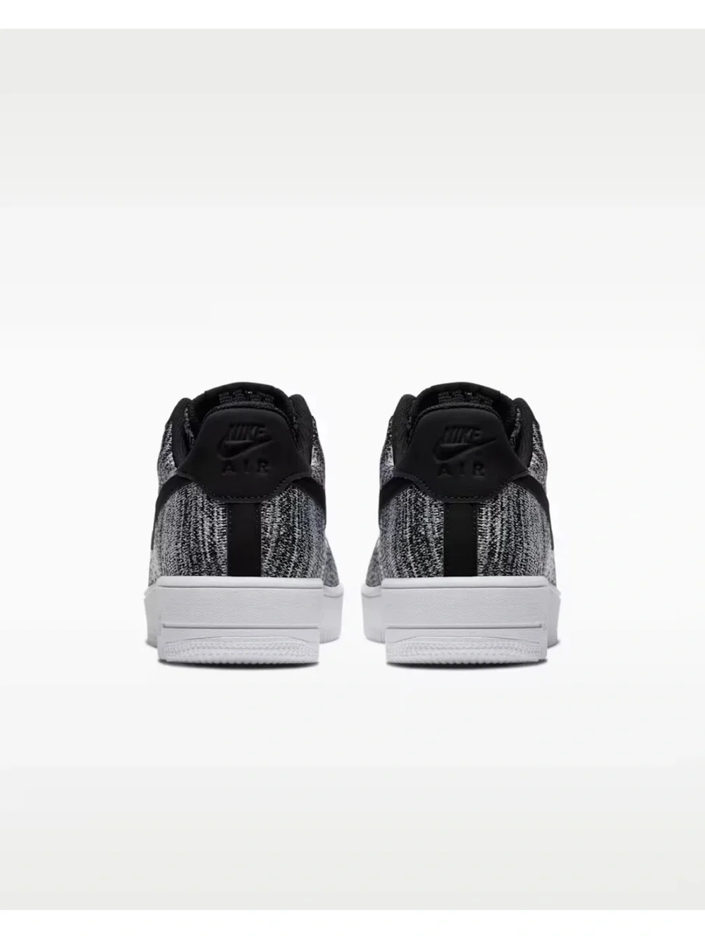 Nike Air Force 1 Flyknit 2.0 Shoes Black White Pure Platinum Men's sizes New